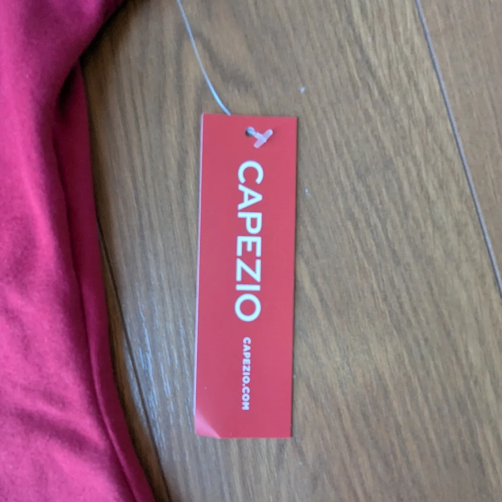 Capezio CC400C Short Sleeve Leotard Garnet Children's Medium NWT